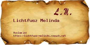 Lichtfusz Melinda névjegykártya