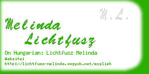 melinda lichtfusz business card